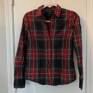 J Crew Holiday Tartan Button Up